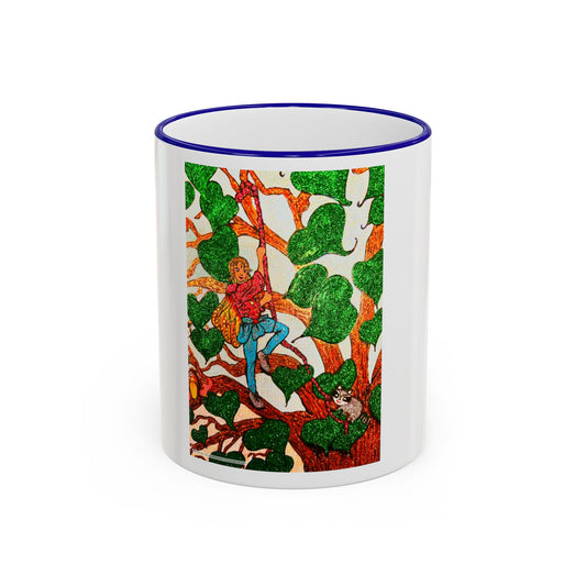 Accent Rim and Handle Mug 11oz - The Land of the Wind Fairies P4