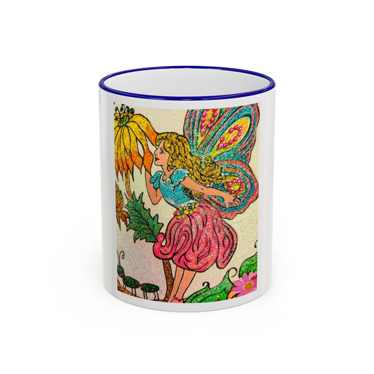 Magical Accent Rim & Handle Mug – Land of Wind Fairies™ Flower Kiss
