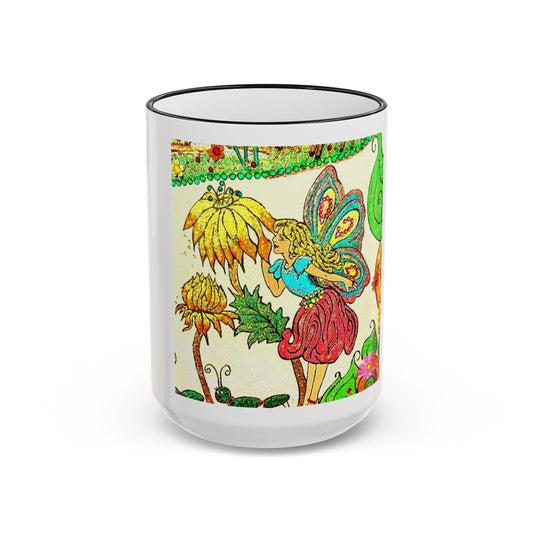 Magical Accent Rim & Handle Mug – Land of Wind Fairies™ Flower Kiss