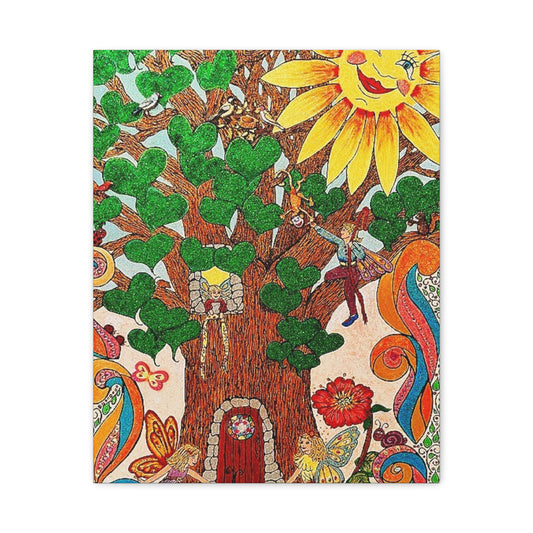 Canvas Fairy Wall Art – The Old Oak Tree | The Land of Wind Fairies Series