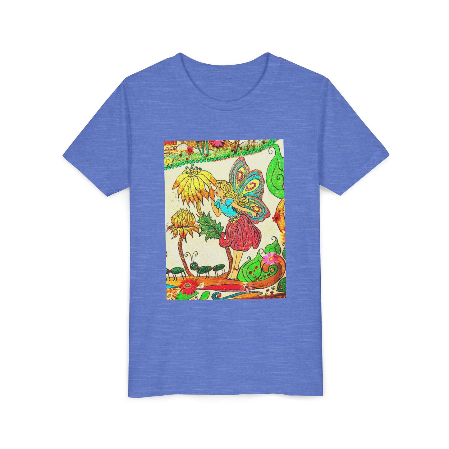 Youth Short Sleeve Tee – The Land of Wind Fairies™ series - Flower Kiss