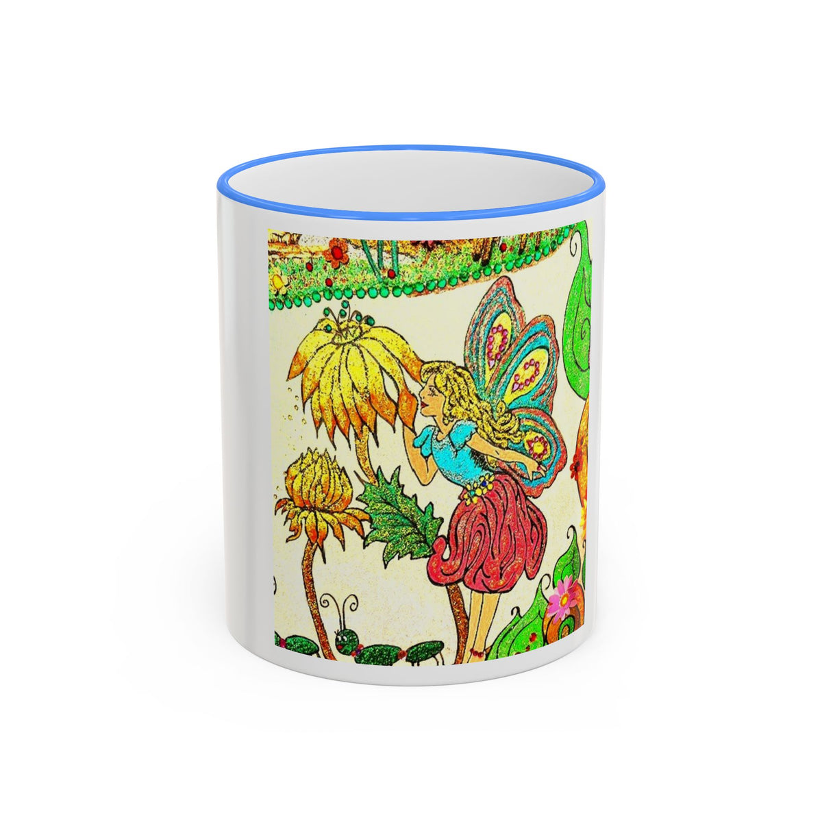 Magical Accent Rim & Handle Mug – Land of Wind Fairies™  Flower Kiss