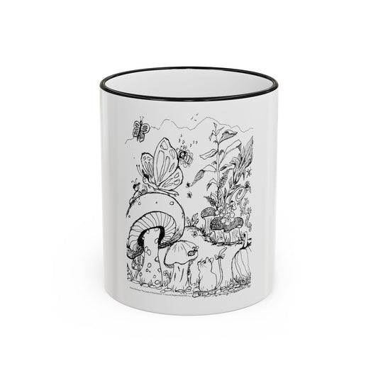 Mug 11oz with Handle – Wind Fairy Mushroom Garden™ (Land of Wind Fairies™)