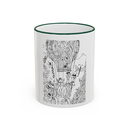 Accent Rim and Handle Mug 11oz - Wind Fairy Mushroom Garden