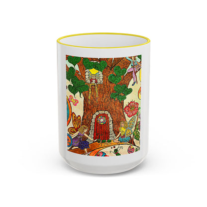 Accent Rim and Handle Mug 11oz - The Land of the Wind Fairies