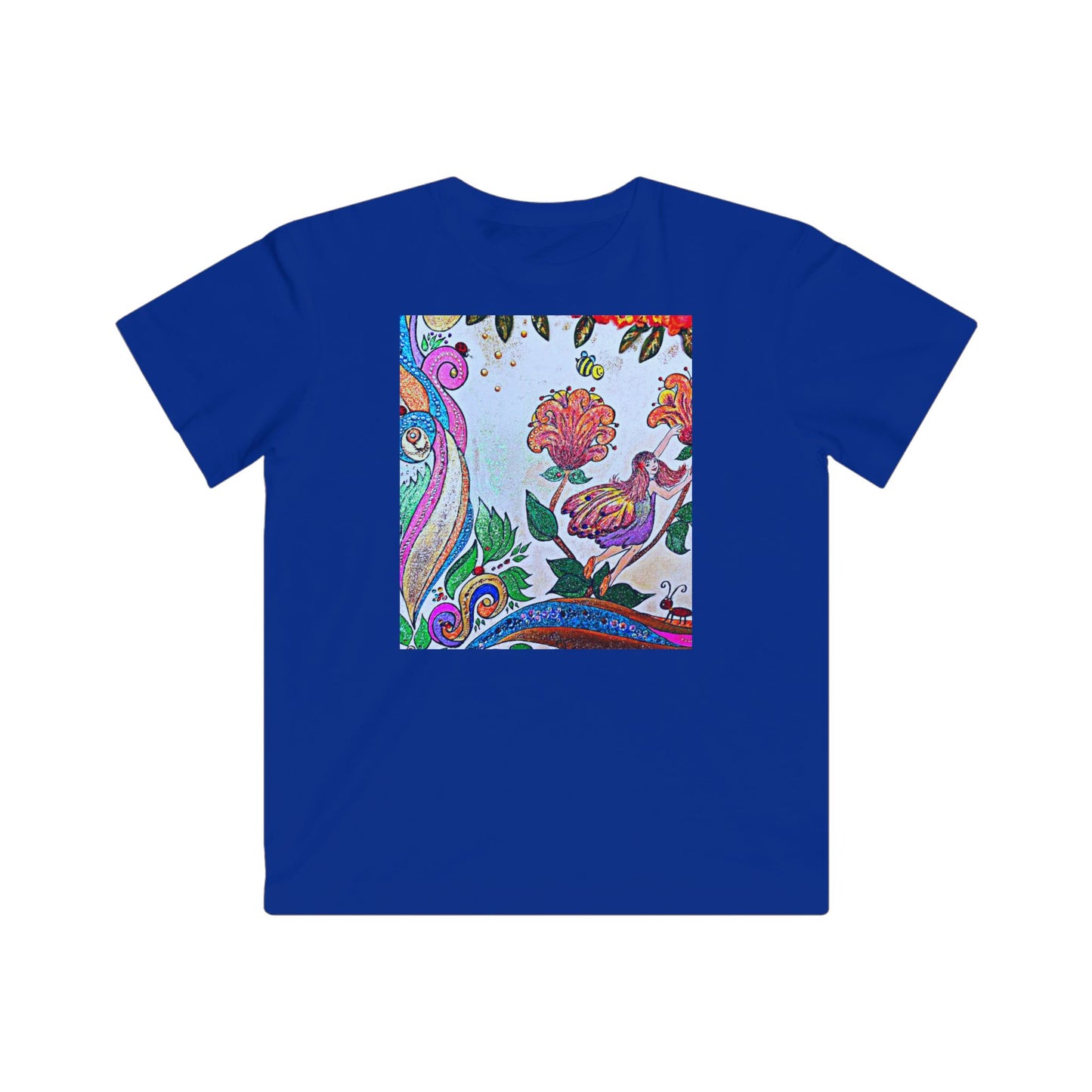 Kids Floral Fantasy Tee — Colorful Whimsical Garden Print