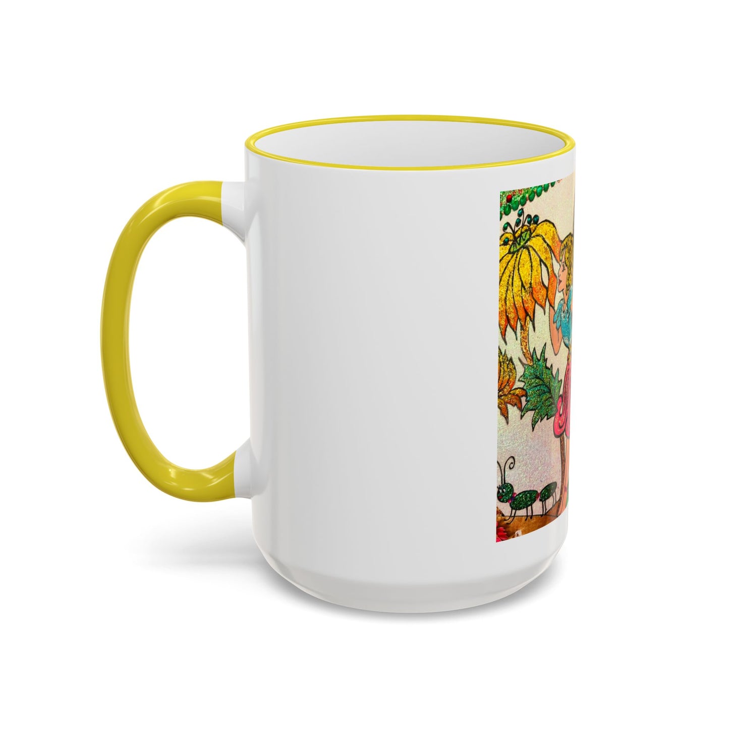 Magical Accent Rim & Handle Mug – Land of Wind Fairies™  Flower Kiss