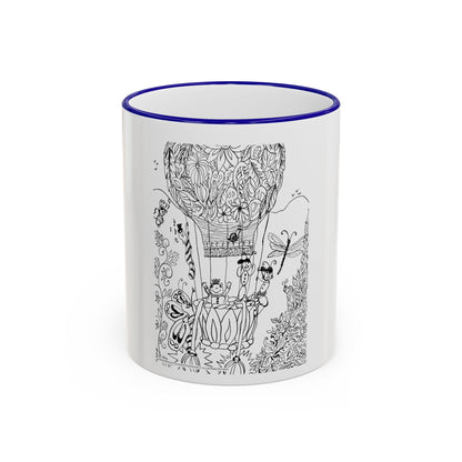 Accent Rim and Handle Mug 11oz - Wind Fairy Mushroom Garden