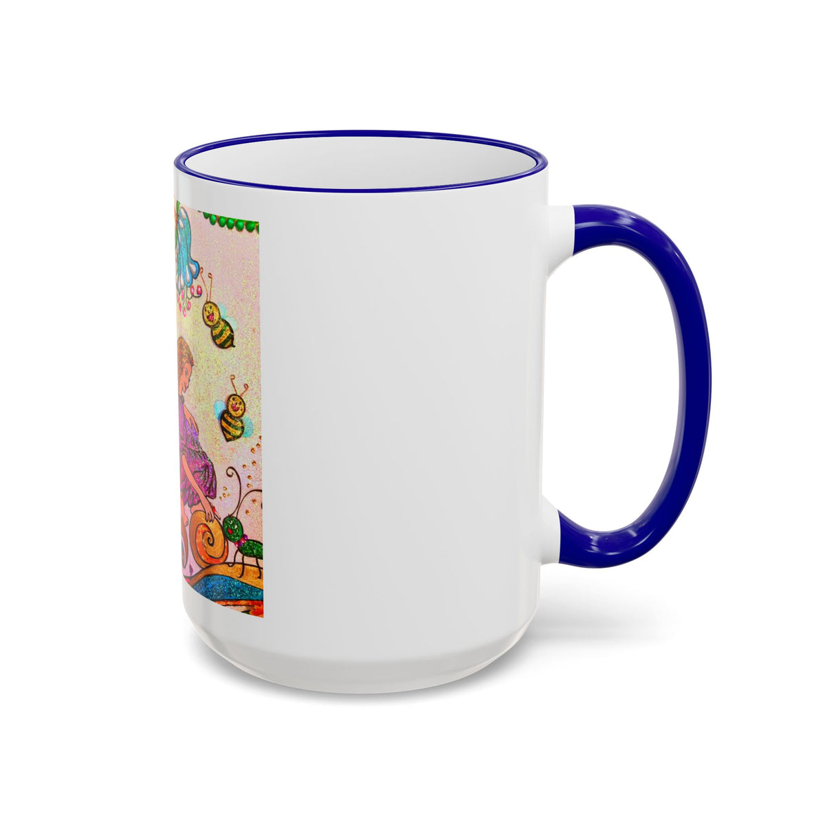 Accent Rim and Handle Mug 11oz - The Land of the Wind Fairies
