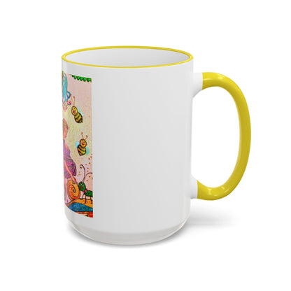 Accent Rim and Handle Mug 11oz - The Land of the Wind Fairies