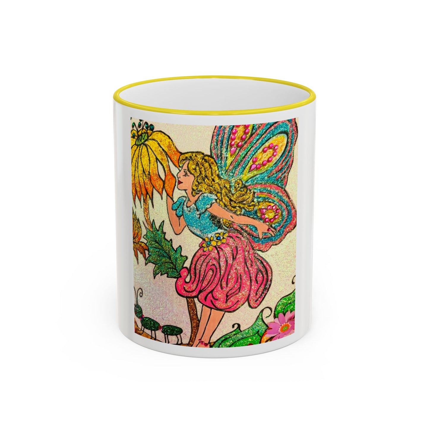 Magical Accent Rim & Handle Mug – Land of Wind Fairies™  Flower Kiss