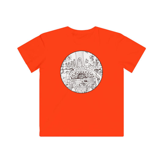 Kids fine jersey Tee - Wind Fairy Garden (circle)