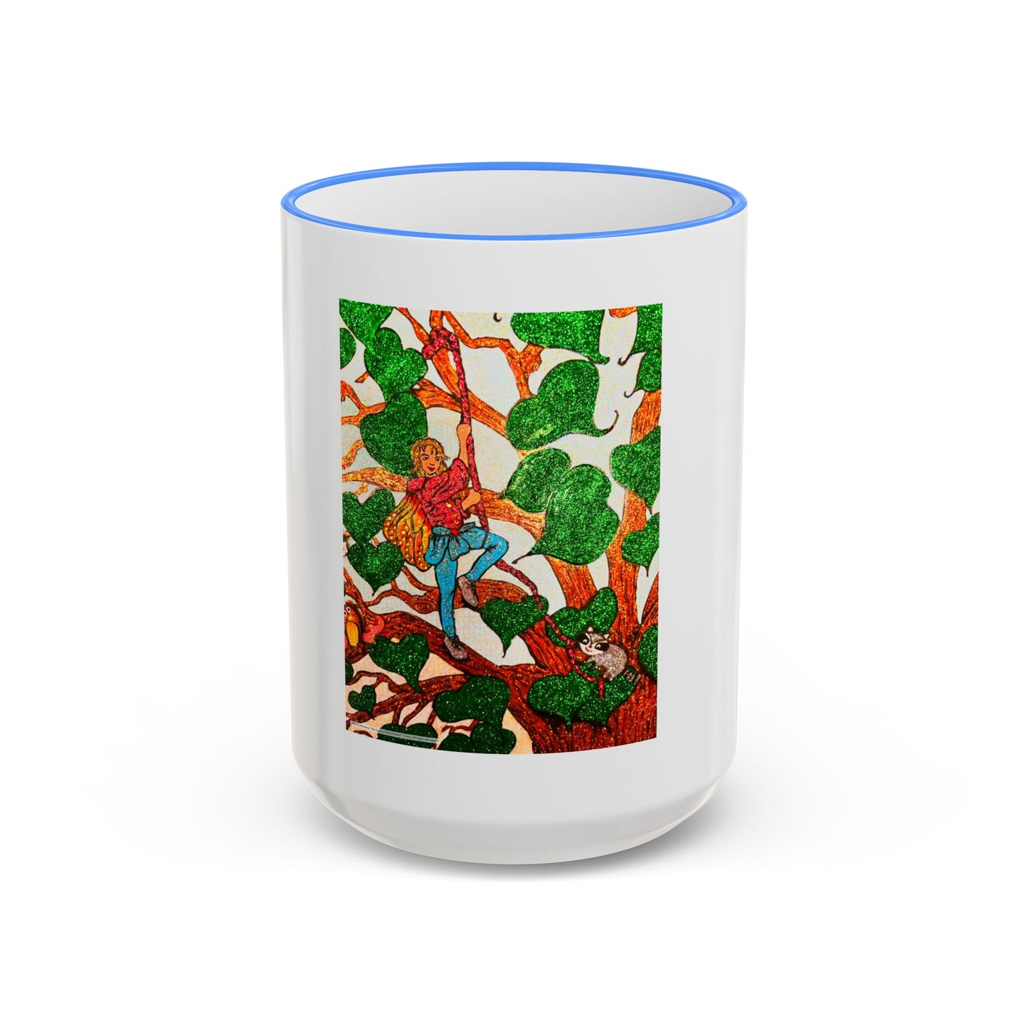 Accent Rim and Handle Mug 11oz - The Land of the Wind Fairies P4