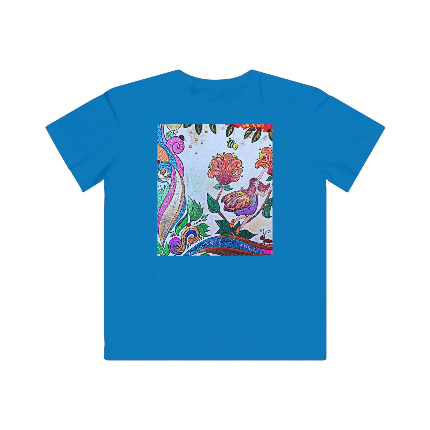 Kids Floral Fantasy Tee — Colorful Whimsical Garden Print