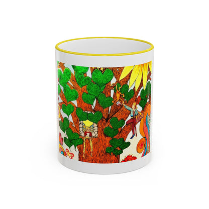 Accent Rim and Handle Mug 11oz - The Land of the Wind Fairies