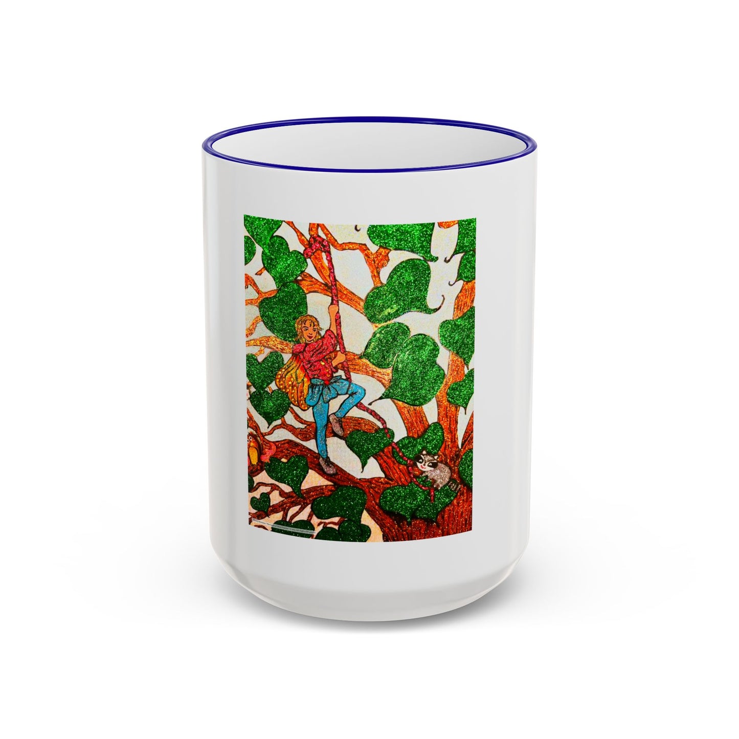 Accent Rim and Handle Mug 11oz - The Land of the Wind Fairies P4