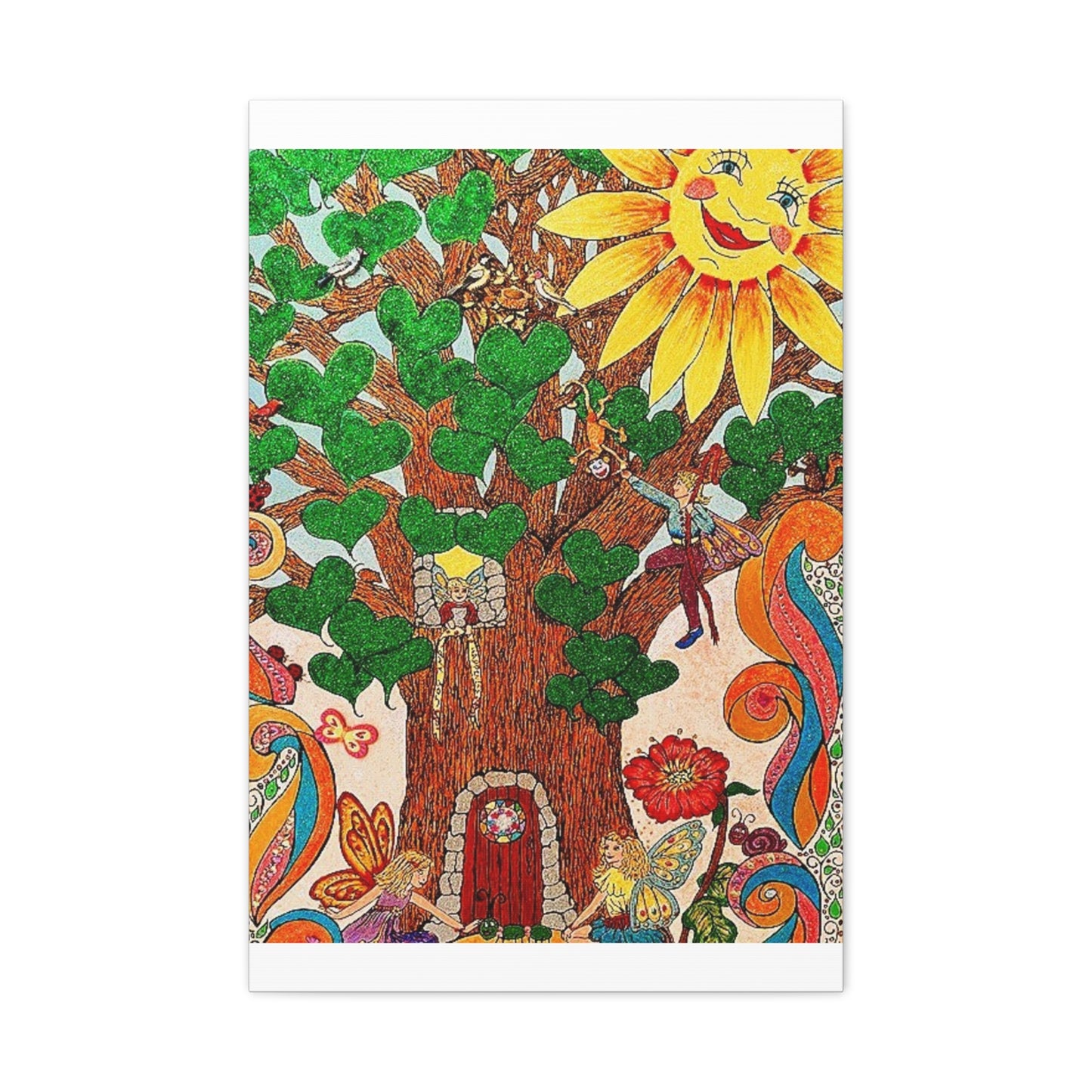 Canvas Fairy Wall Art – The Old Oak Tree | The Land of Wind Fairies Series