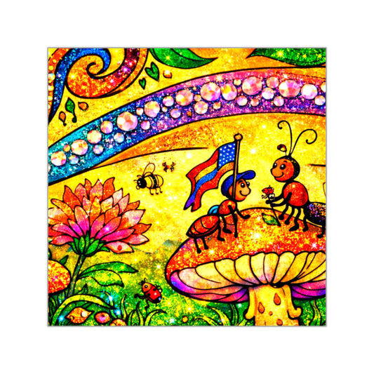 Fairy Square Vinyl Stickers