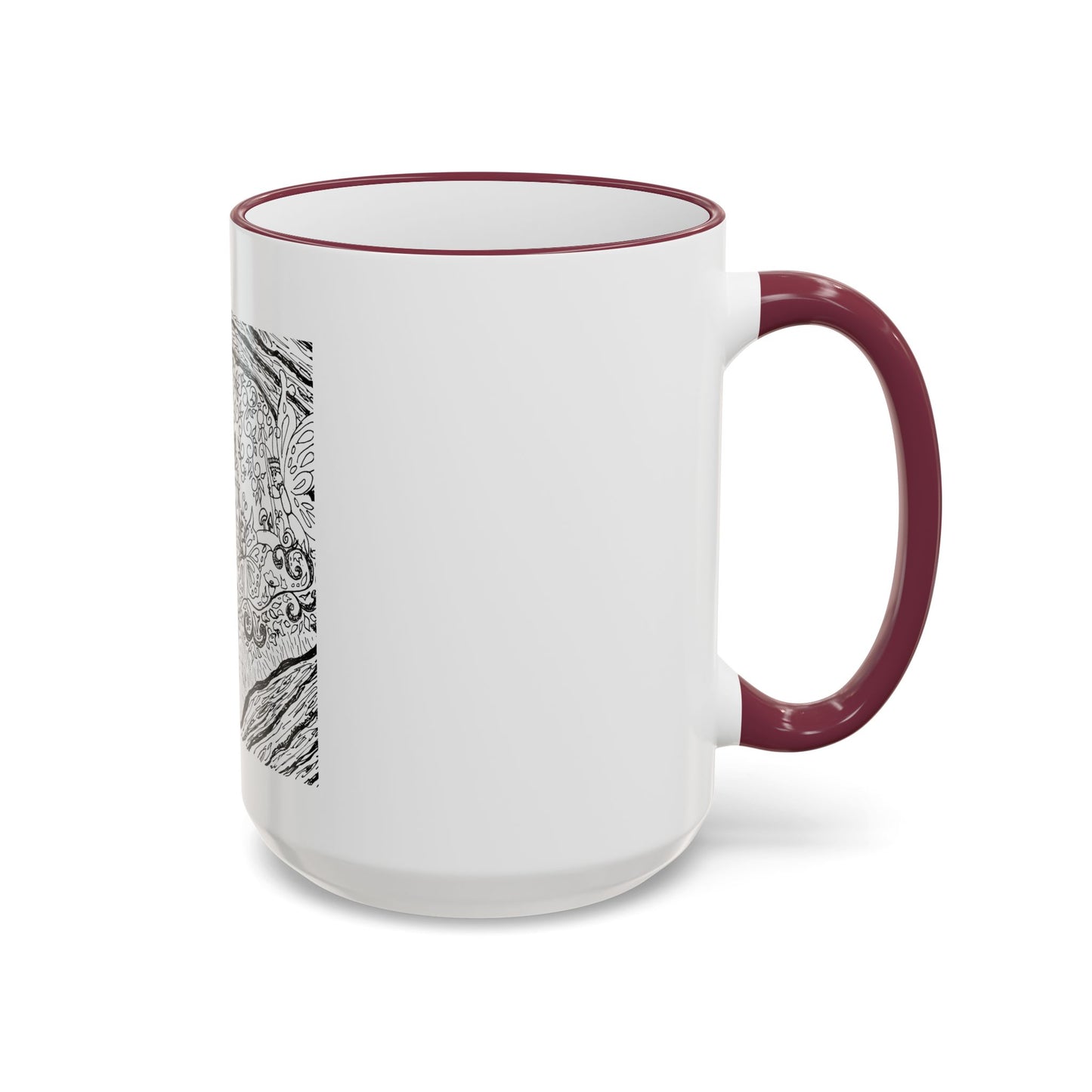 Accent Rim and Handle Mug 11oz - Old Tom Beetle, King and Queen & the Butterfly Council