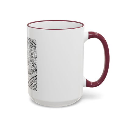Accent Rim and Handle Mug 11oz - Old Tom Beetle, King and Queen & the Butterfly Council