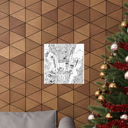 Poster -Hot Air Balloon  (Matte) — Whimsical Art from The Land of Wind Fairies™