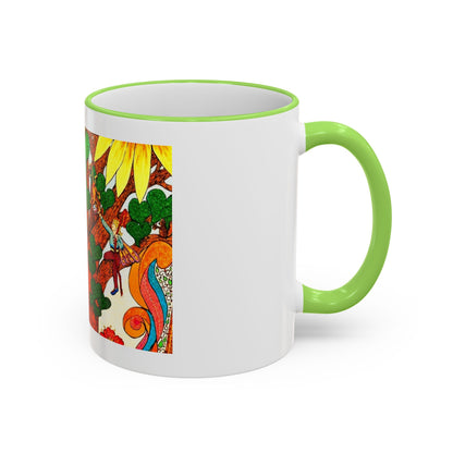 Accent Rim and Handle Mug 11oz - The Land of the Wind Fairies