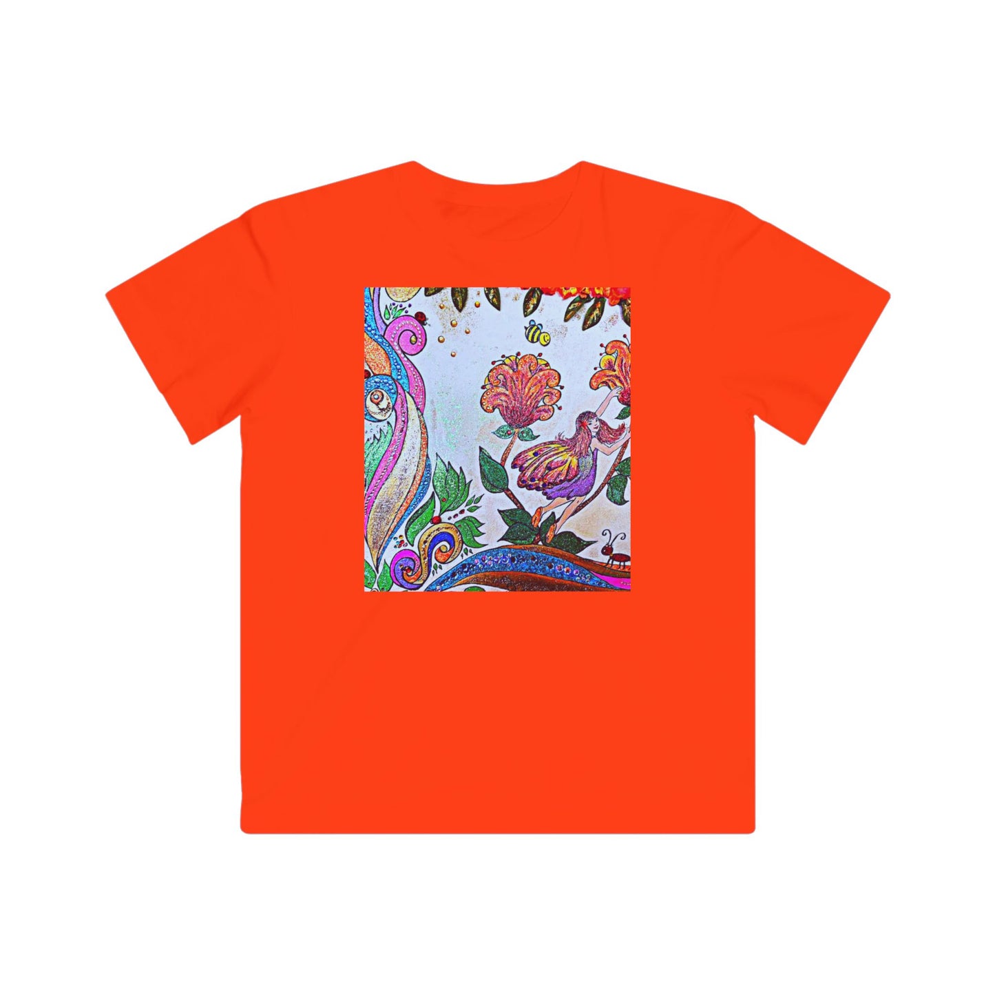 Kids Floral Fantasy Tee — Colorful Whimsical Garden Print