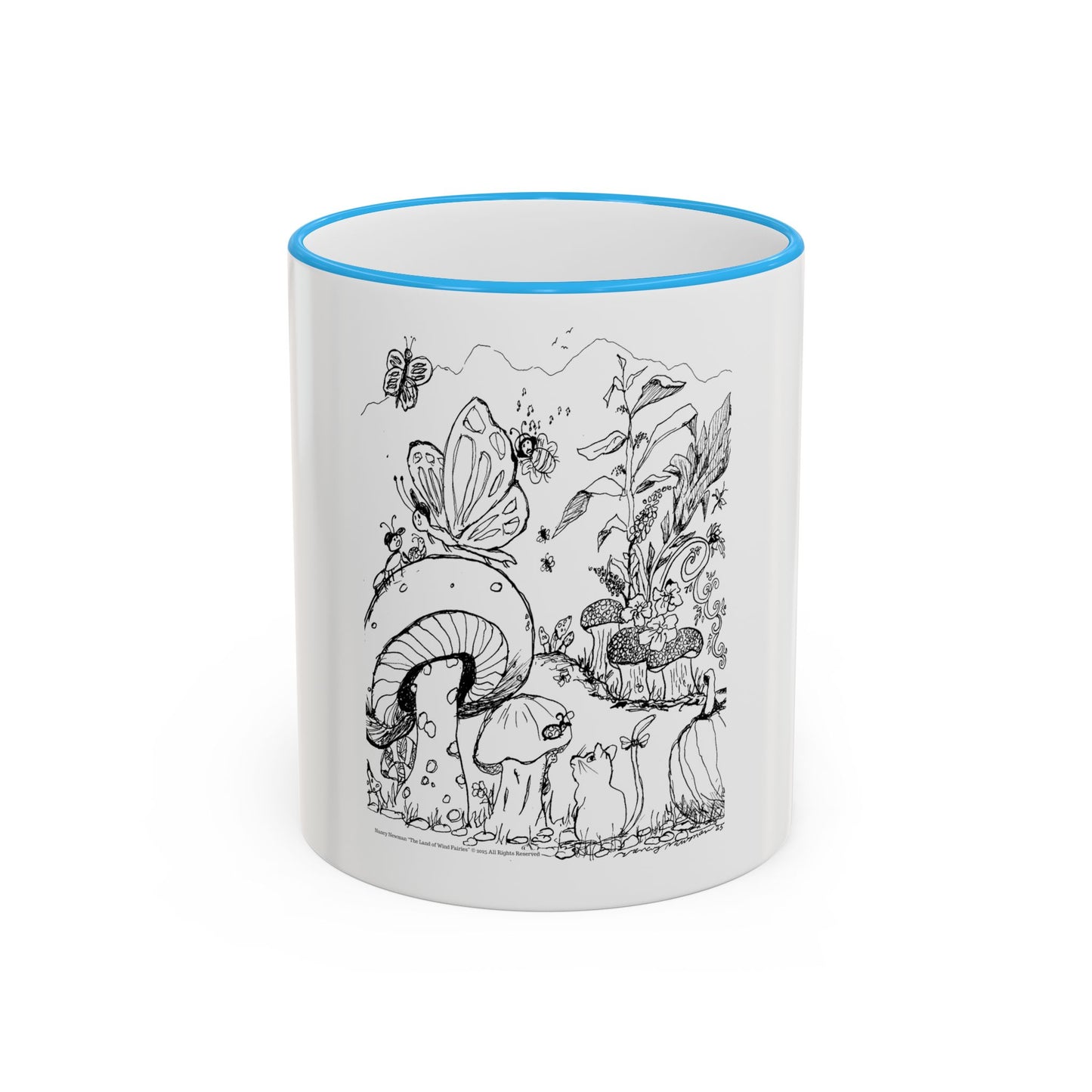 Mug 11oz with Handle – Wind Fairy Mushroom Garden™ (Land of Wind Fairies™)