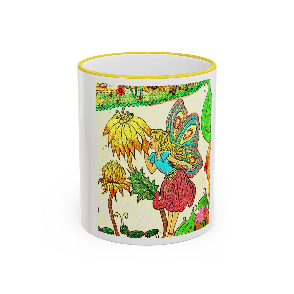 Magical Accent Rim & Handle Mug – Land of Wind Fairies™  Flower Kiss