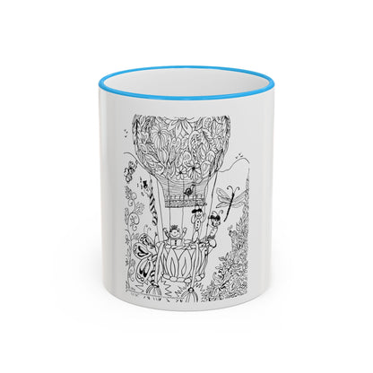 Accent Rim and Handle Mug 11oz - Wind Fairy Mushroom Garden