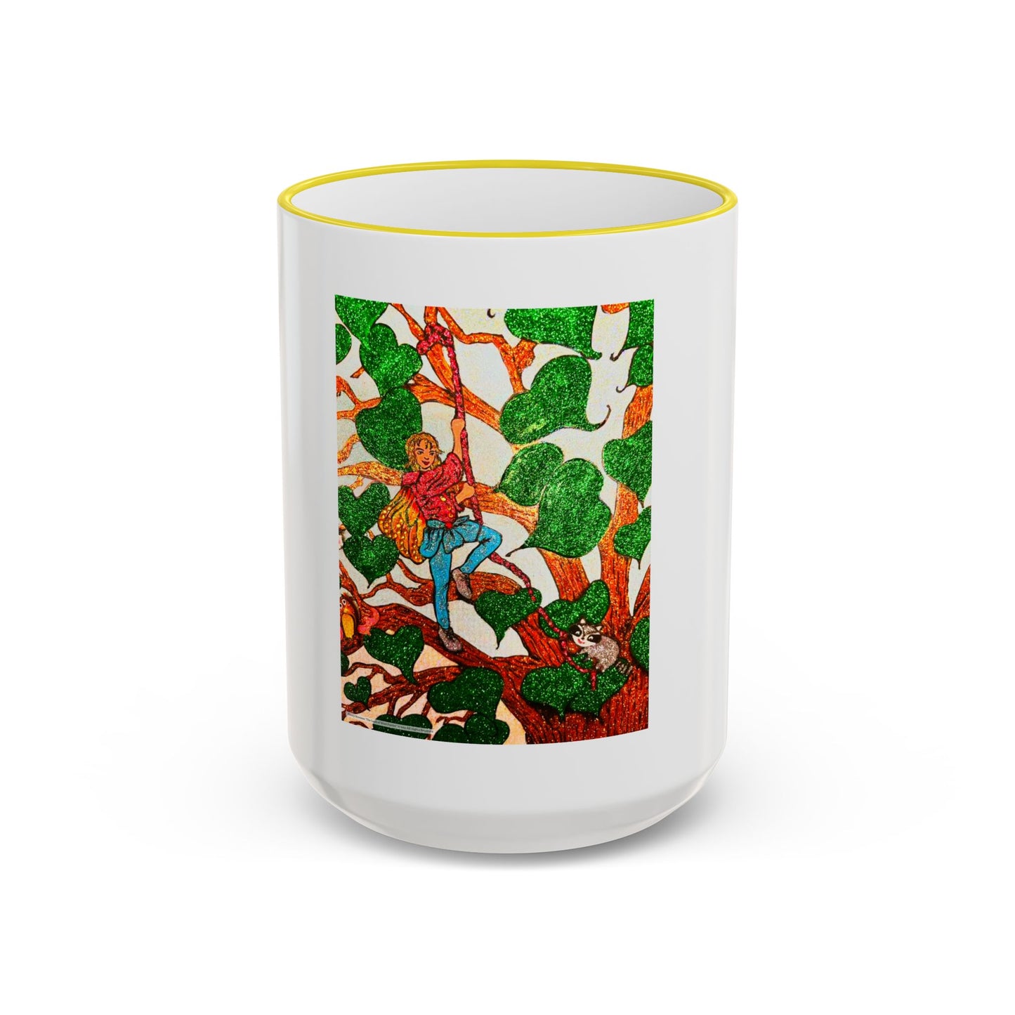 Accent Rim and Handle Mug 11oz - The Land of the Wind Fairies P4