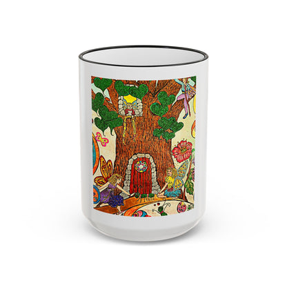 Accent Rim and Handle Mug 11oz - The Land of the Wind Fairies