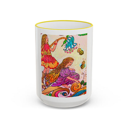 Accent Rim and Handle Mug 11oz - The Land of the Wind Fairies