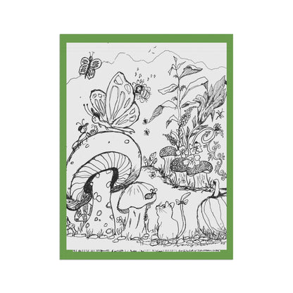 Garden Banner — The Land of Wind Fairies™ Whimsical Fairy Mushroom Garden