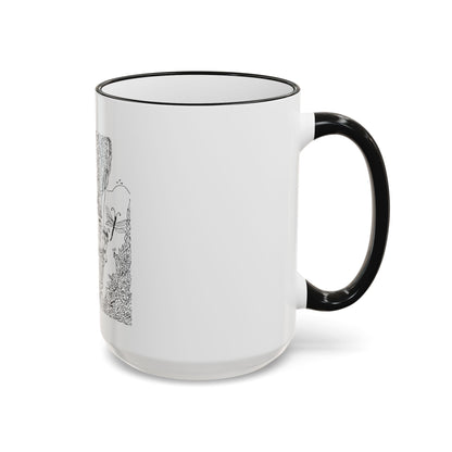 Accent Rim and Handle Mug 11oz - Wind Fairy Mushroom Garden