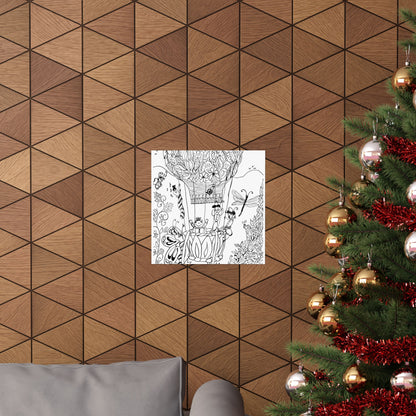Poster -Hot Air Balloon  (Matte) — Whimsical Art from The Land of Wind Fairies™