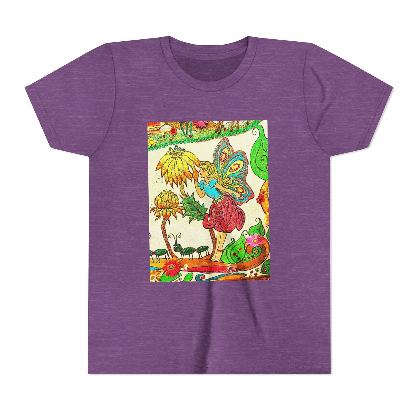 Youth Short Sleeve Tee – The Land of Wind Fairies™ series - Flower Kiss