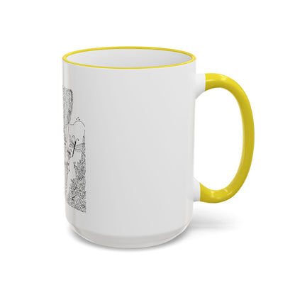 Accent Rim and Handle Mug 11oz - Wind Fairy Mushroom Garden