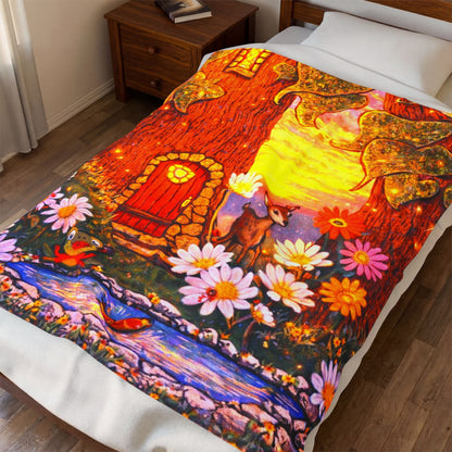 Velveteen Plush Fair Land Blanket — The Land of Wind Fairies Throw
