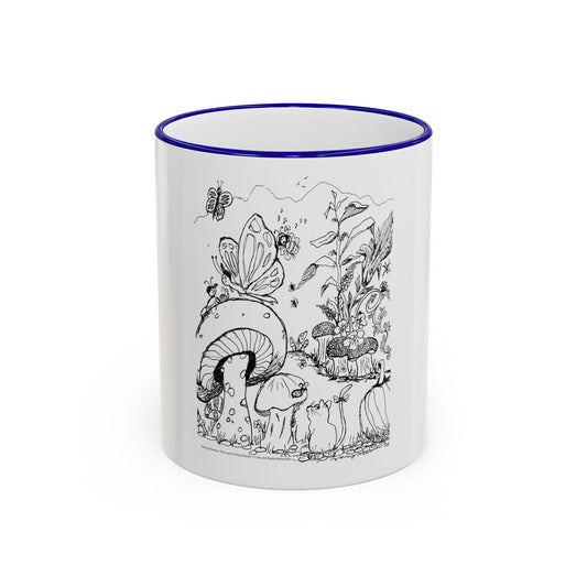 Mug 11oz with Handle – Wind Fairy Mushroom Garden™ (Land of Wind Fairies™)