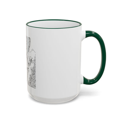 Accent Rim and Handle Mug 11oz - Wind Fairy Mushroom Garden