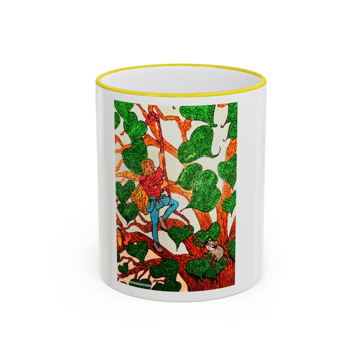 Accent Rim and Handle Mug 11oz - The Land of the Wind Fairies P4