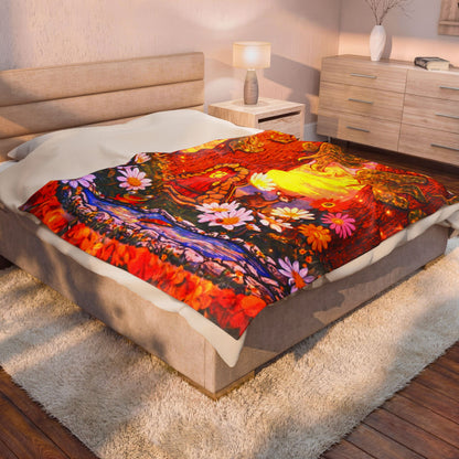 Velveteen Plush Fair Land Blanket — The Land of Wind Fairies Throw