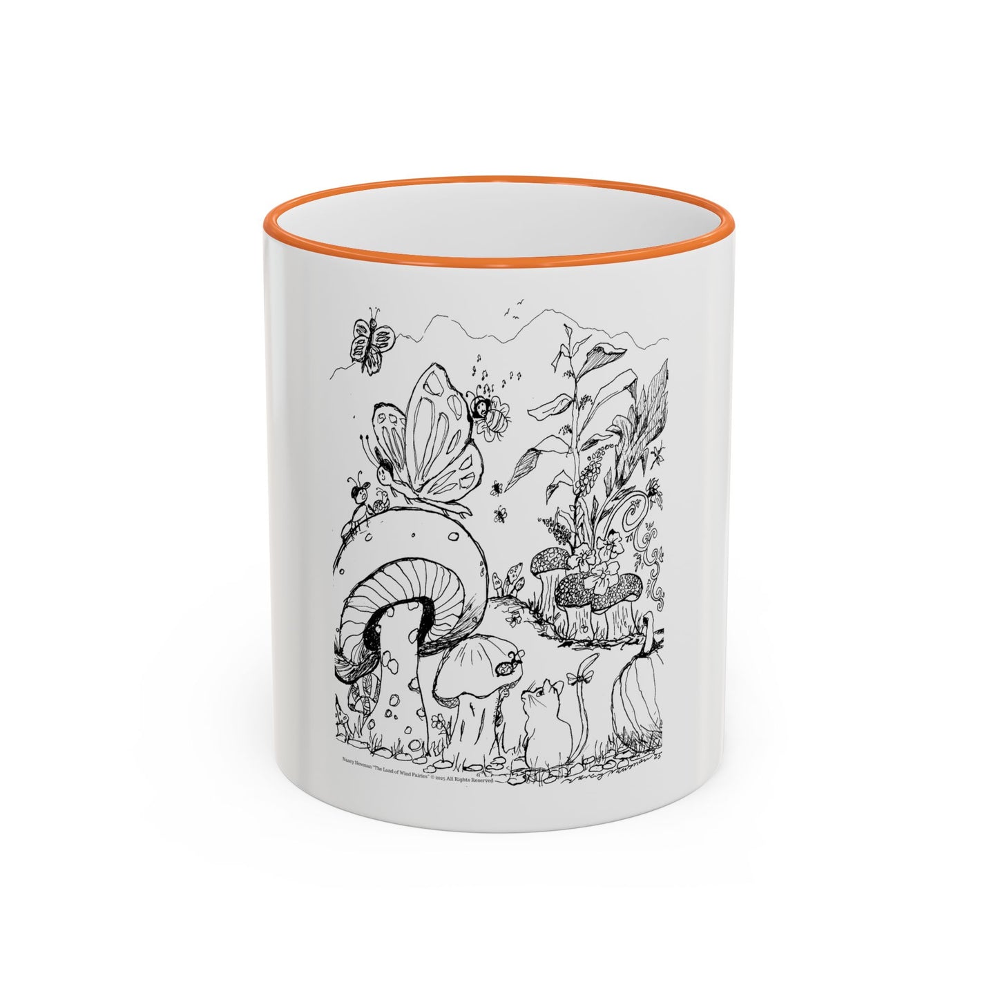 Mug 11oz with Handle – Wind Fairy Mushroom Garden™ (Land of Wind Fairies™)