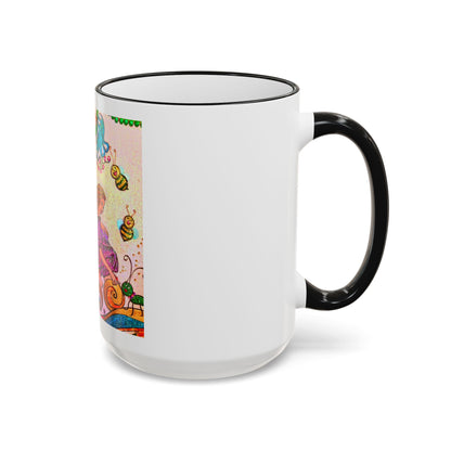 Accent Rim and Handle Mug 11oz - The Land of the Wind Fairies