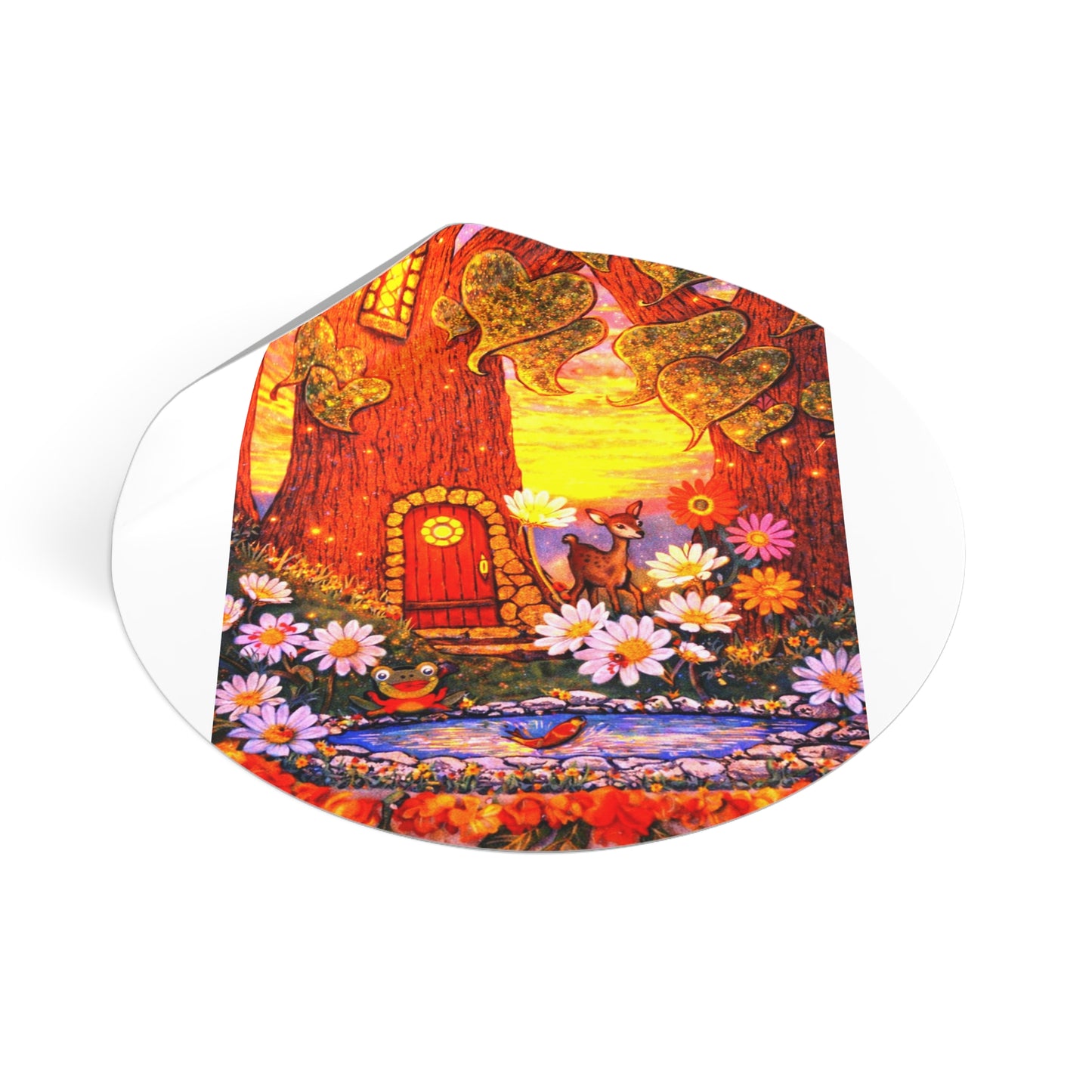 Round Vinyl Sticker Fairy Old Oak Tree — The Land of Wind Fairies Series