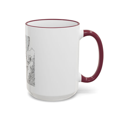 Accent Rim and Handle Mug 11oz - Wind Fairy Mushroom Garden