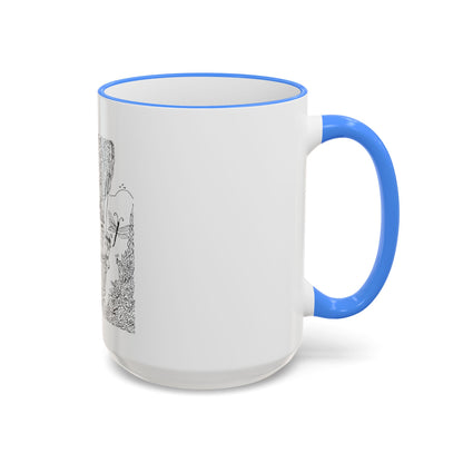 Accent Rim and Handle Mug 11oz - Wind Fairy Mushroom Garden