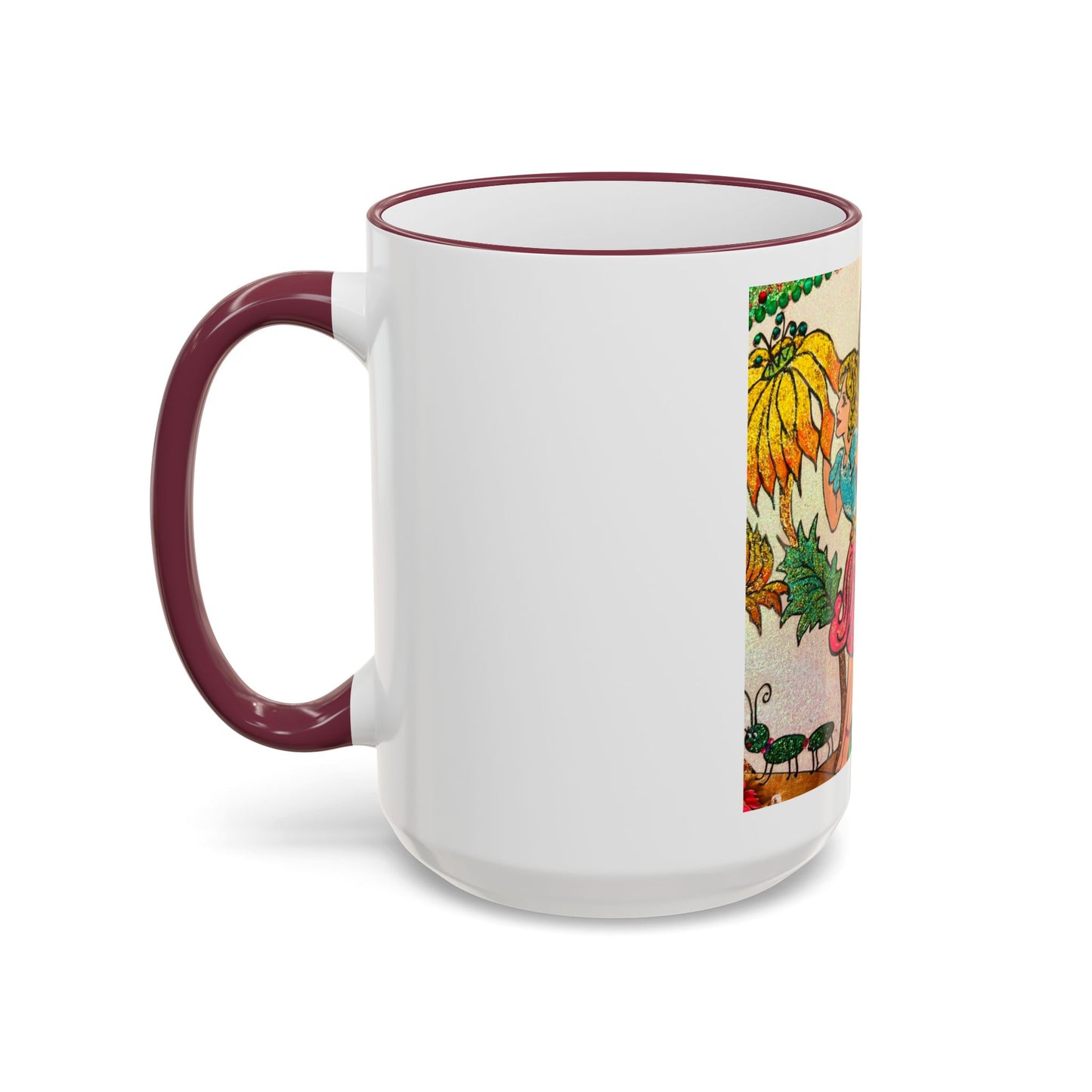 Magical Accent Rim & Handle Mug – Land of Wind Fairies™  Flower Kiss