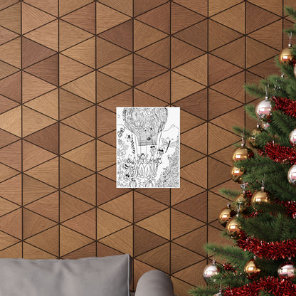 Poster -Hot Air Balloon  (Matte) — Whimsical Art from The Land of Wind Fairies™